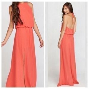 UEC Show Me Your Mumu coral halter maxi  large